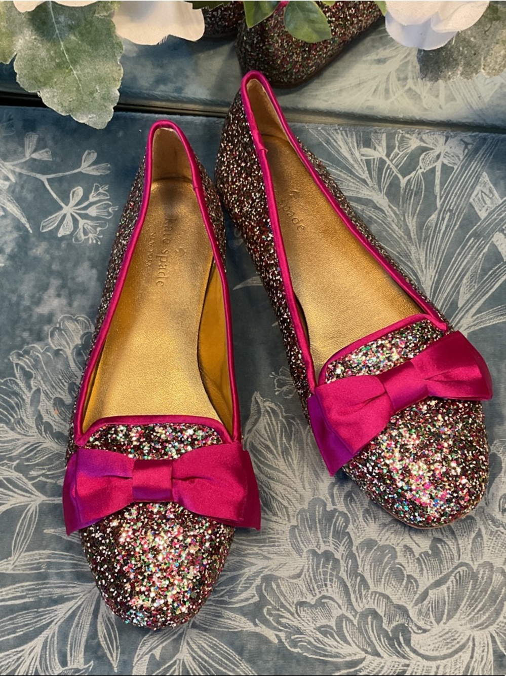 kate spade Audrina Glitter Multicolor Ballet Flats